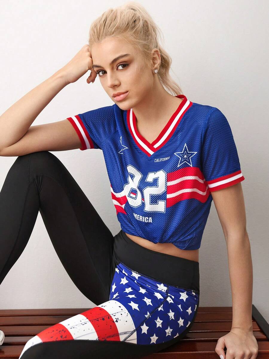 Cheerettes Women's School Style Sporty T-Shirt, For Casual Everyday Wear & Fitness