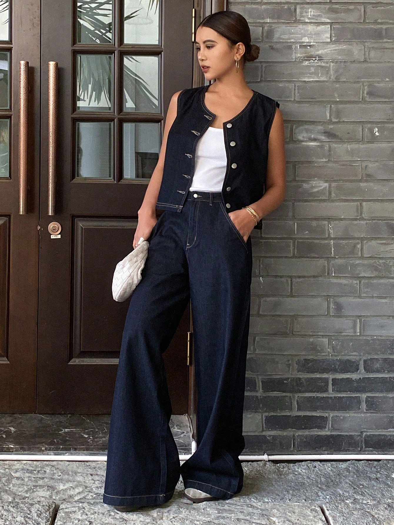 【DEARMINE】Freck Denim Set-up Pants Weekender Jean | MOTHER | elysewalker
