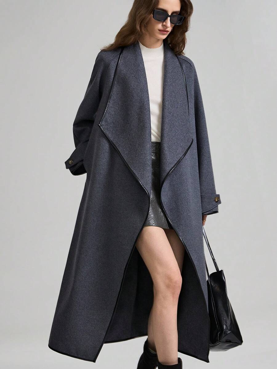 Ontre New 2025 Women's Contrast Trim Long Sleeve Casual Cardigan Jacket, Suitable For Everyday Casual Wear, Valentine's Day, Spring