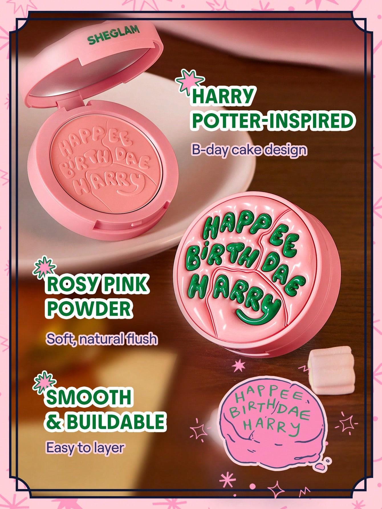 ハリーポッター　SHEGLAM Harry Potter™ X SHEGLAM Happee Birthdae Harry Blush
