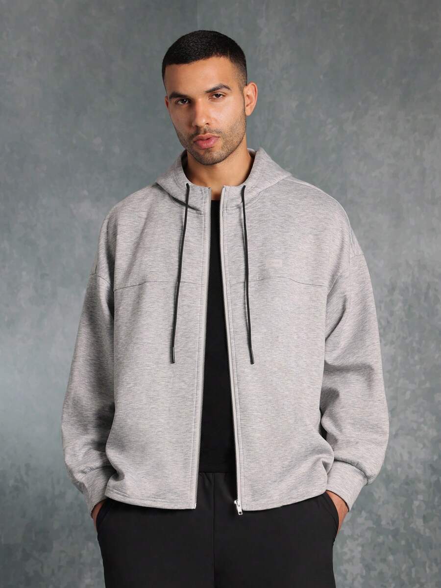 SUMWON Premium Full Zip Hoodie Athletic Drawstring Comfortable Casual Sportswear Relaxed Fit Winter Autumn Essential Loungewear Workout Basic Gym Training Streetwear