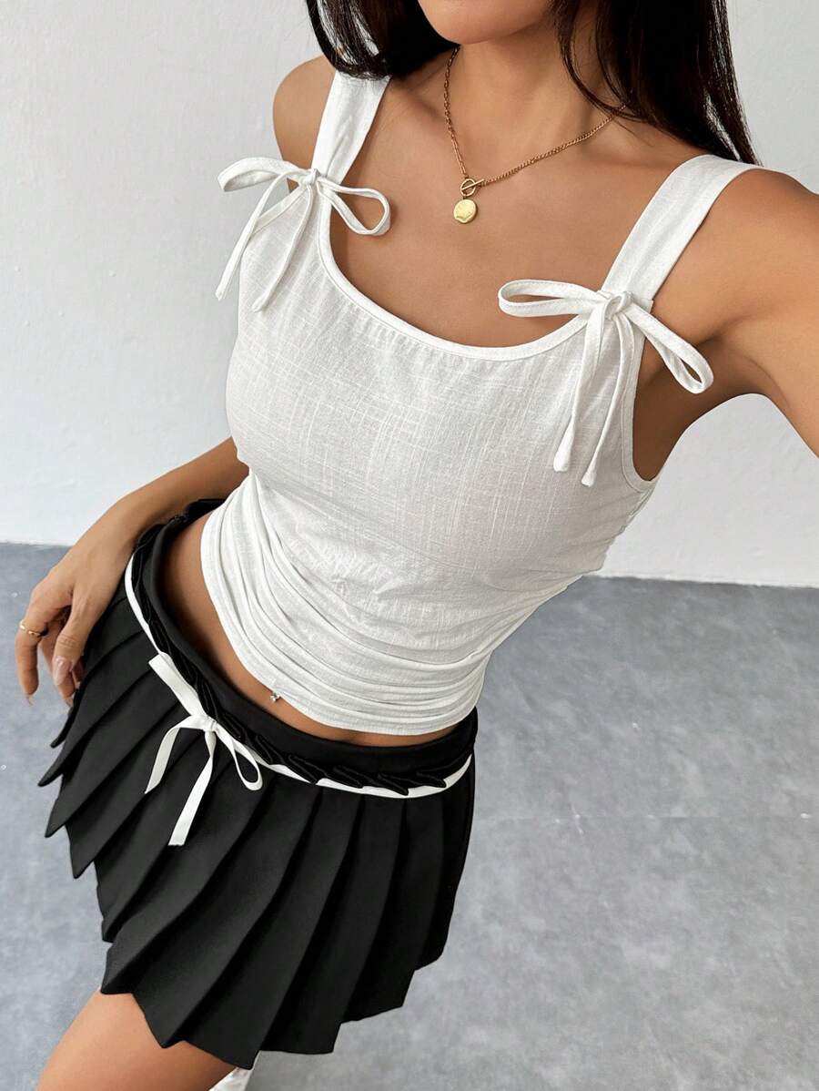 Chiquease Women's Elegant Bowknot Back Camisole Top