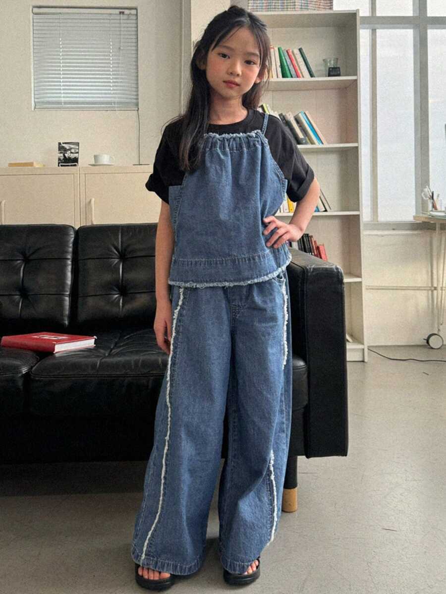 DAZY Tenue en jean pour jeune fille préadolescente
