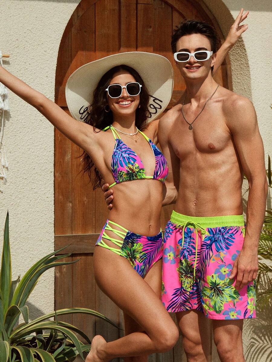 Manfinity VDAYZ Pantalones cortos de playa casuales, sencillos y de moda para hombres, para uso diario