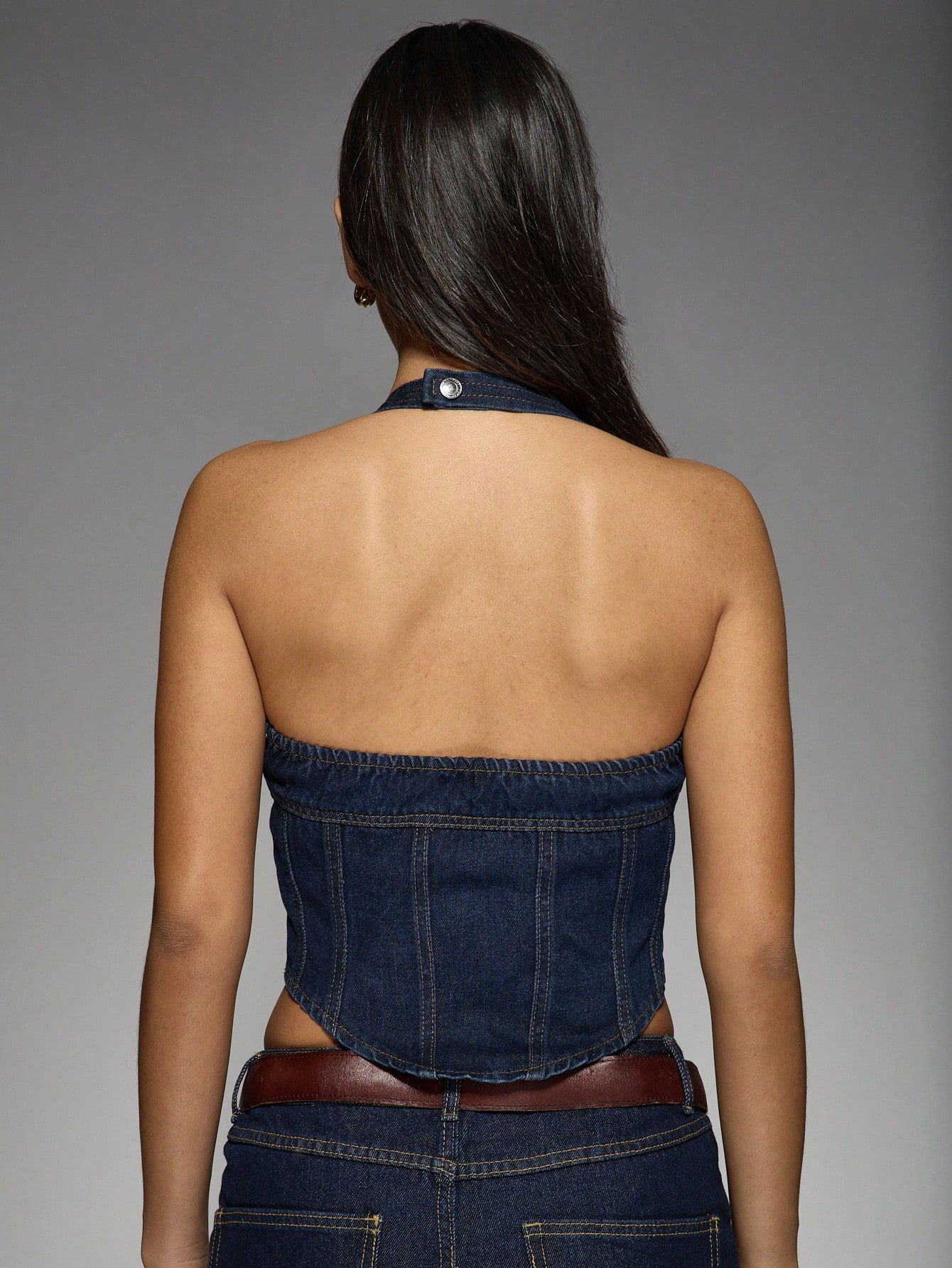 D&G デニム ビスチェ コルセット 2color 】レースアップリボンコルセットデニムビスチェ ／ lace