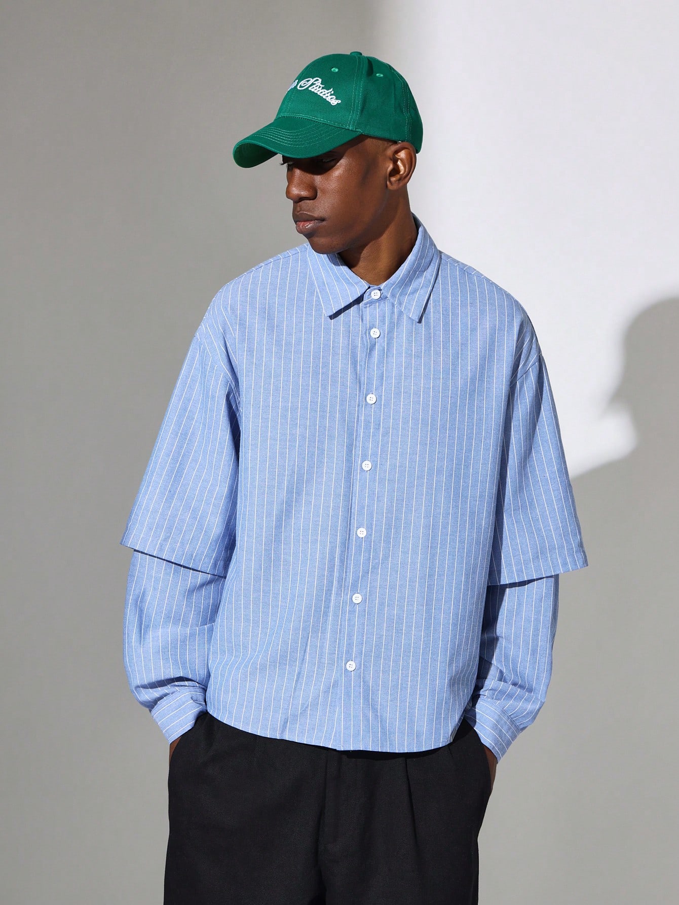 soduk◆長袖シャツ/ブルー/コットン/ストライプ/0423030404/23AW/long collar shirt 全7色【BLUCO/ブルコ】2023AW「Standard L/S Work Shirts