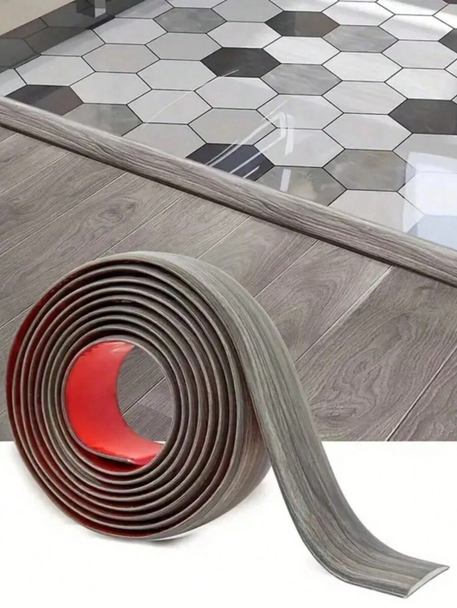 1 pièce Bande de transition de sol autoadhésive 4 cm x 100 cm, motif bois. Parfait pour un revêtement de sol en stratifié et en vinyle. Texture du bois en plusieurs couleurs. Convient pour la décoration du salon, de la cuisine, de la chambre, des toilettes, de la salle de bain, de la maison et de l'automne.