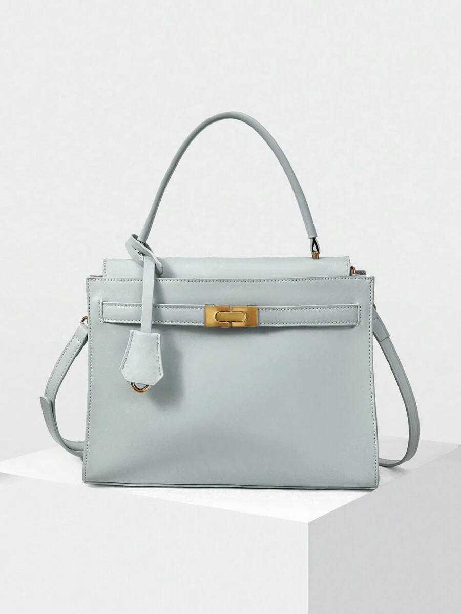MOTF PREMIUM BOLSA MINIMALISTA FEMININA COM DETALHES DE METAL E ALÇA SUPERIOR