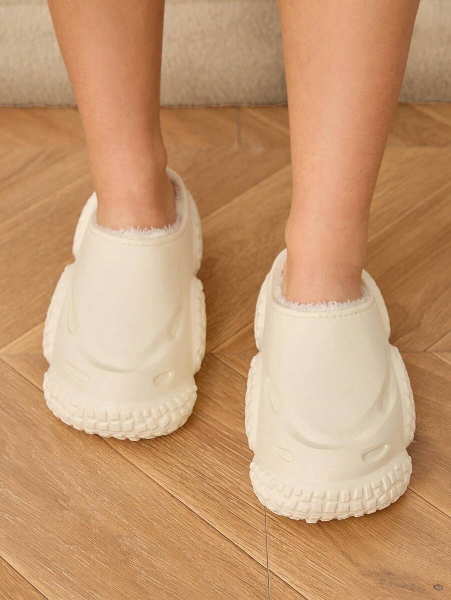 CUCCOO Quty Women's Solid Color Thermal Lined Warm Slippers For Autumn And Winter