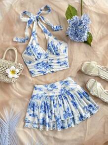 Azul y blanco