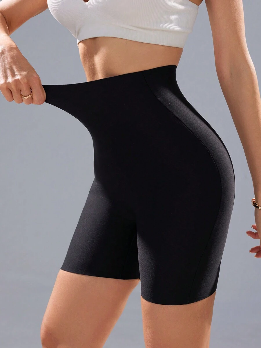 Women's Solid Color High Waist Simple Slim Fit Leisurewear Shapewear Bottoms