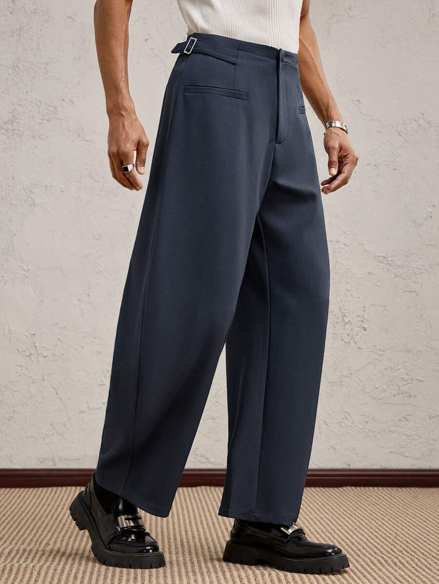 AKNOTIC Business Casual Men's Woven Straight Leg Casual Pants, Suitable For Daily Wear, Spring/Summer, Vacation, Party, Couple Matching, Graduation Gift