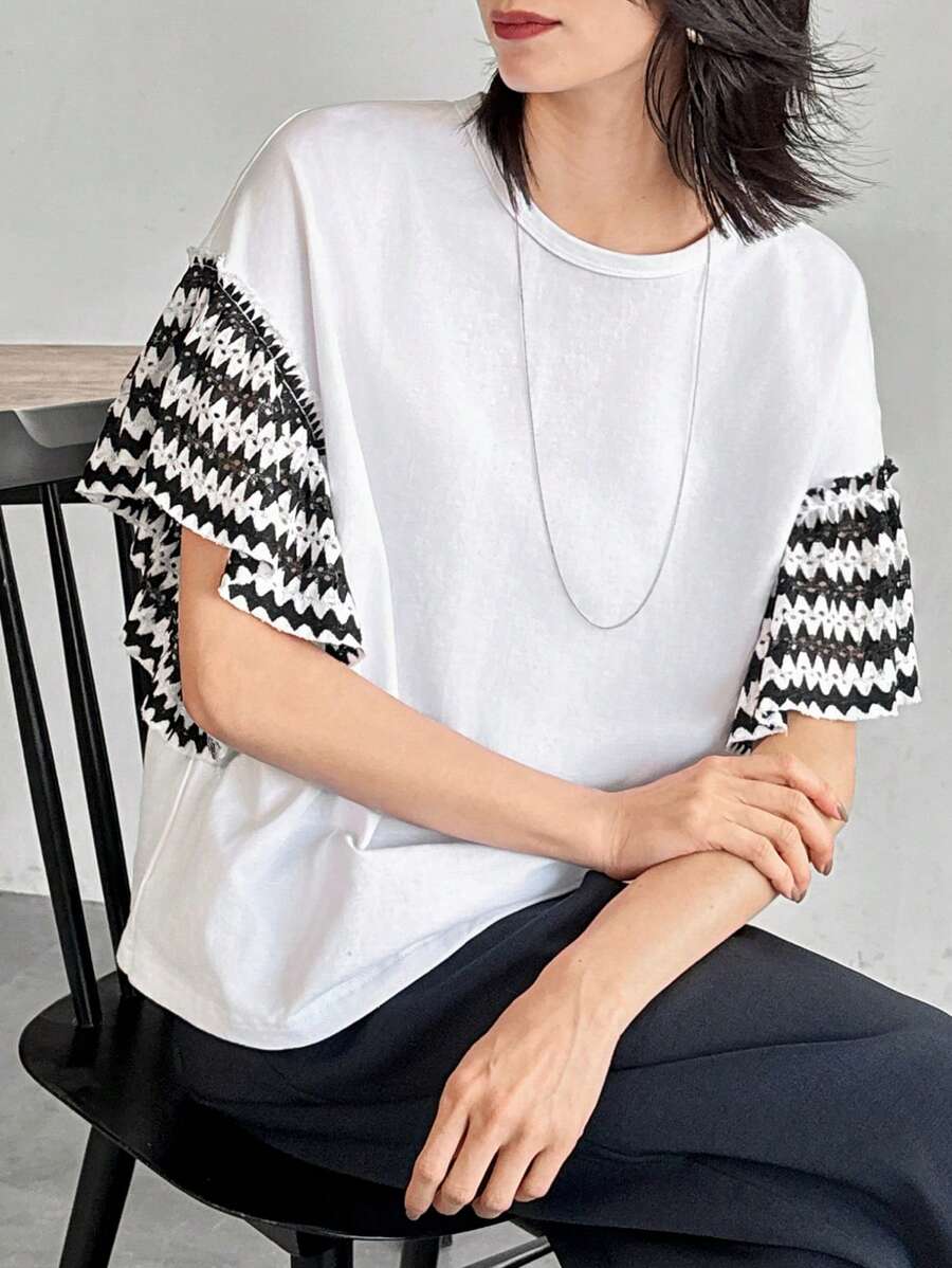 FRIFUL Camiseta de mujer de manga corta, de moda simple y casual, para uso diario