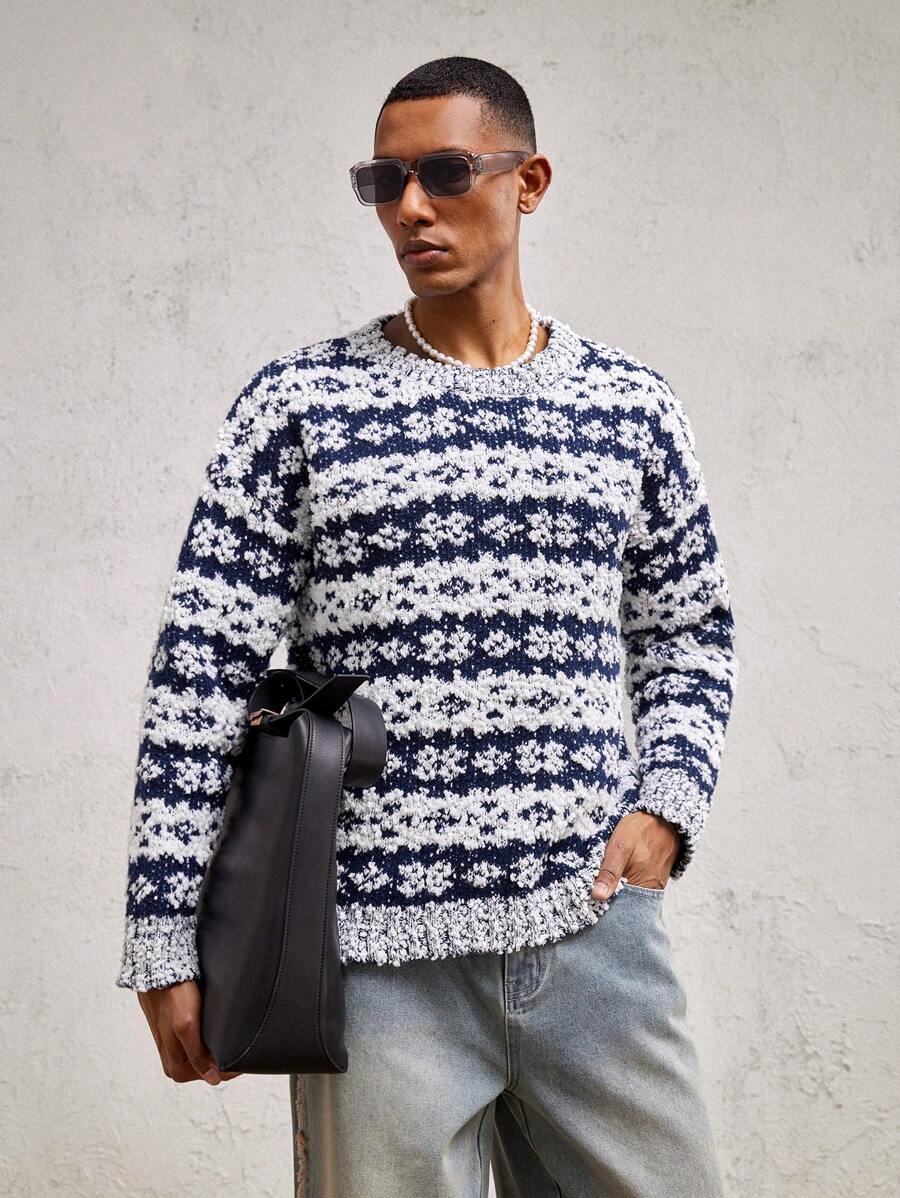 AKNOTIC Business Casual Cárdigan tejido holgado y grande para hombre, adecuado para otoño/invierno