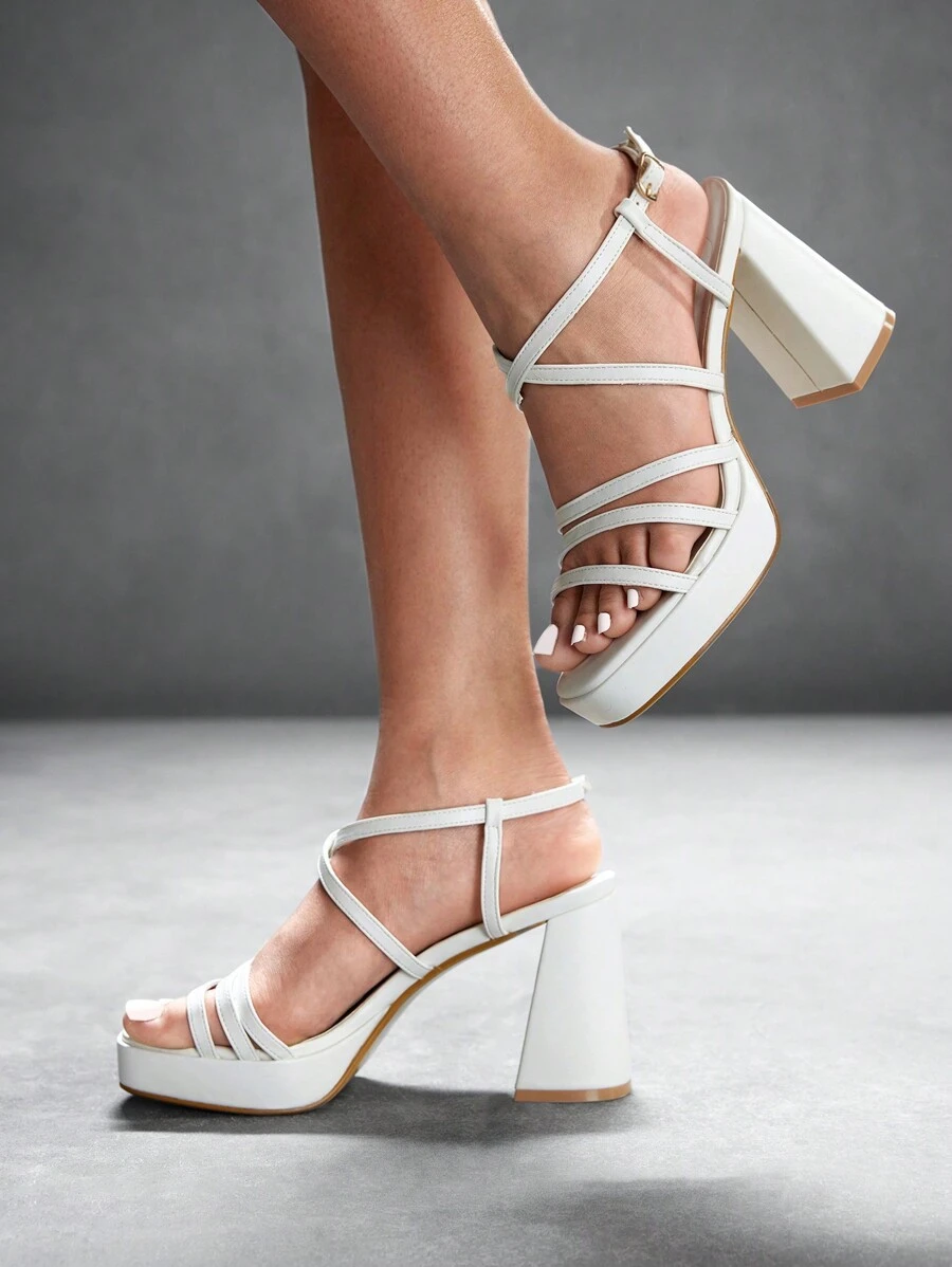 CUCCOO SZL Women's Fashion High Heel Sandals, Minimalist Style Casual Everyday Wear Spring Shoes Spring Break Easter Prom Heels