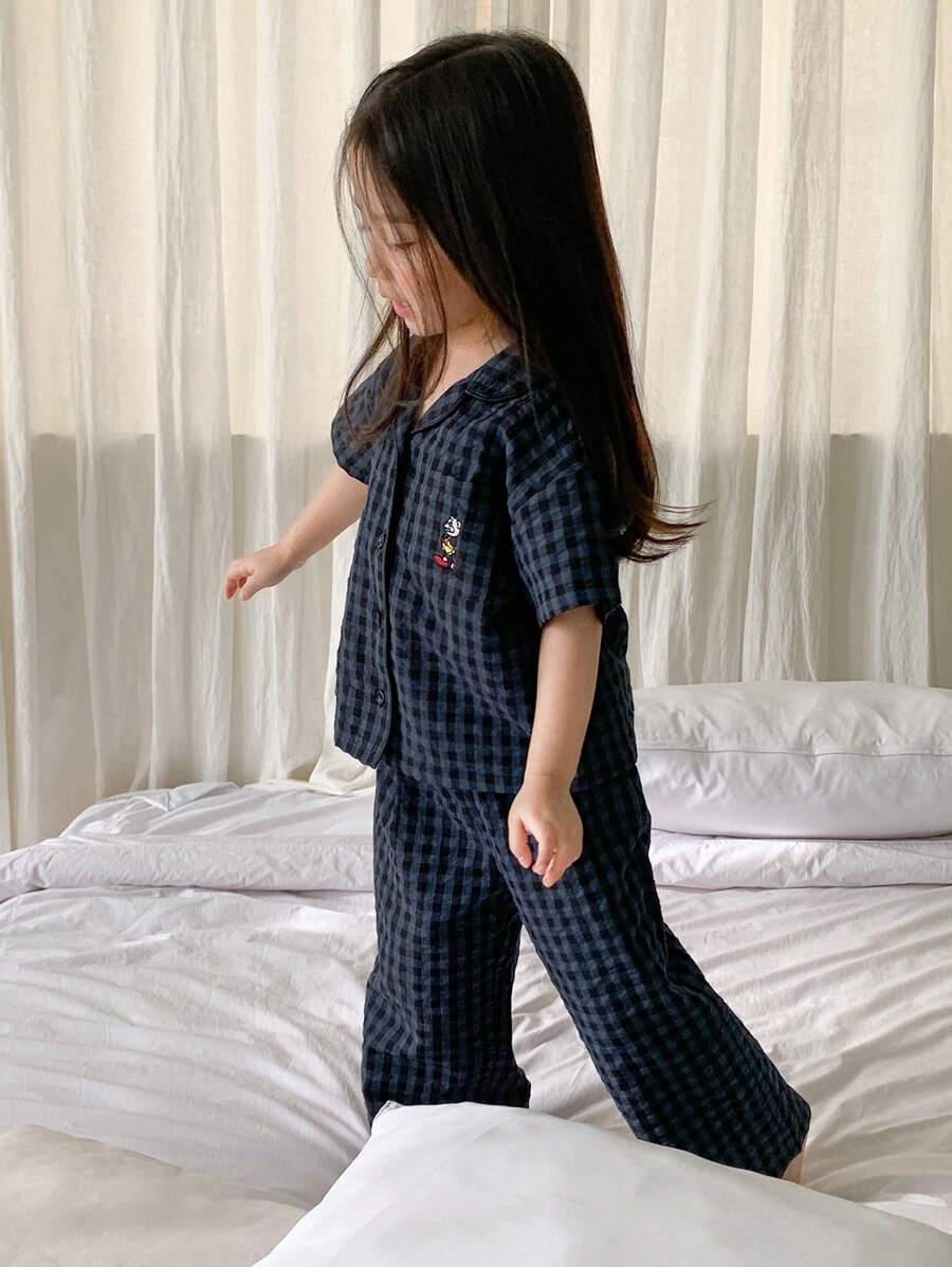 Dazy Kids بيجامات قصيرة الأكمام بقماش الكشمير مع سروال للفتيات الشابات ، مناسبة للربيع والصيف