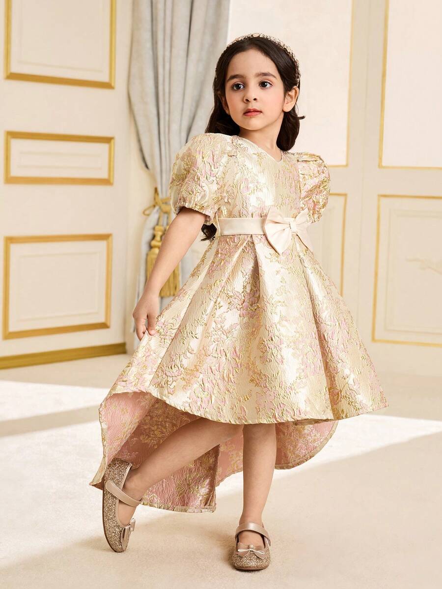 Young Girl Casual Simple Fashion Short Sleeve T-Shirt Dress, Everyday Wear