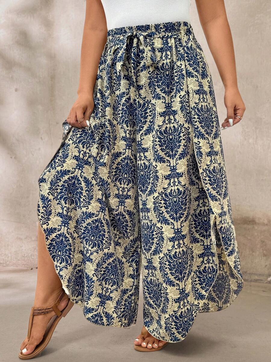 SHEIN LUNE Plus Size Kobiety Kwiatowy Nadruk Elastyczna Talia Wiązany Na Dole Asymetryczny Dolnik Długie Spodnie Stroje Wakacyjne Kobieta Plus Size Kobiety Ubrania Festiwal Boho Ubrania Vintage Nadruk Asymetryczny Dolnik Spodnie Festiwal Boho Plus Size Letnie Stroje Dla Kobiet Spodnie Kobiety Mosta Plus Size Letnie Stroje Dla Kobiet Stroje Wakacyjne Kobieta Festiwal Letnie Stroje Dla Kobiet Stroje Wakacyjne Kobieta Pantalones