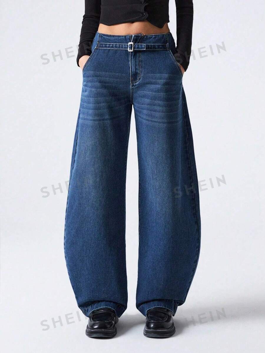 LYSMO Jeans de mezclilla casuales para mujer, minimalistas y de moda para uso diario