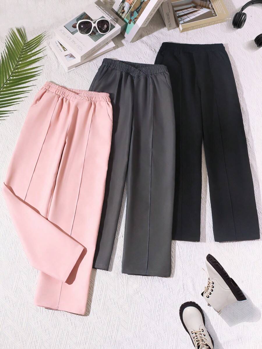 SHEIN Tween Girl Multiple Pieces Casual Long Pants Set