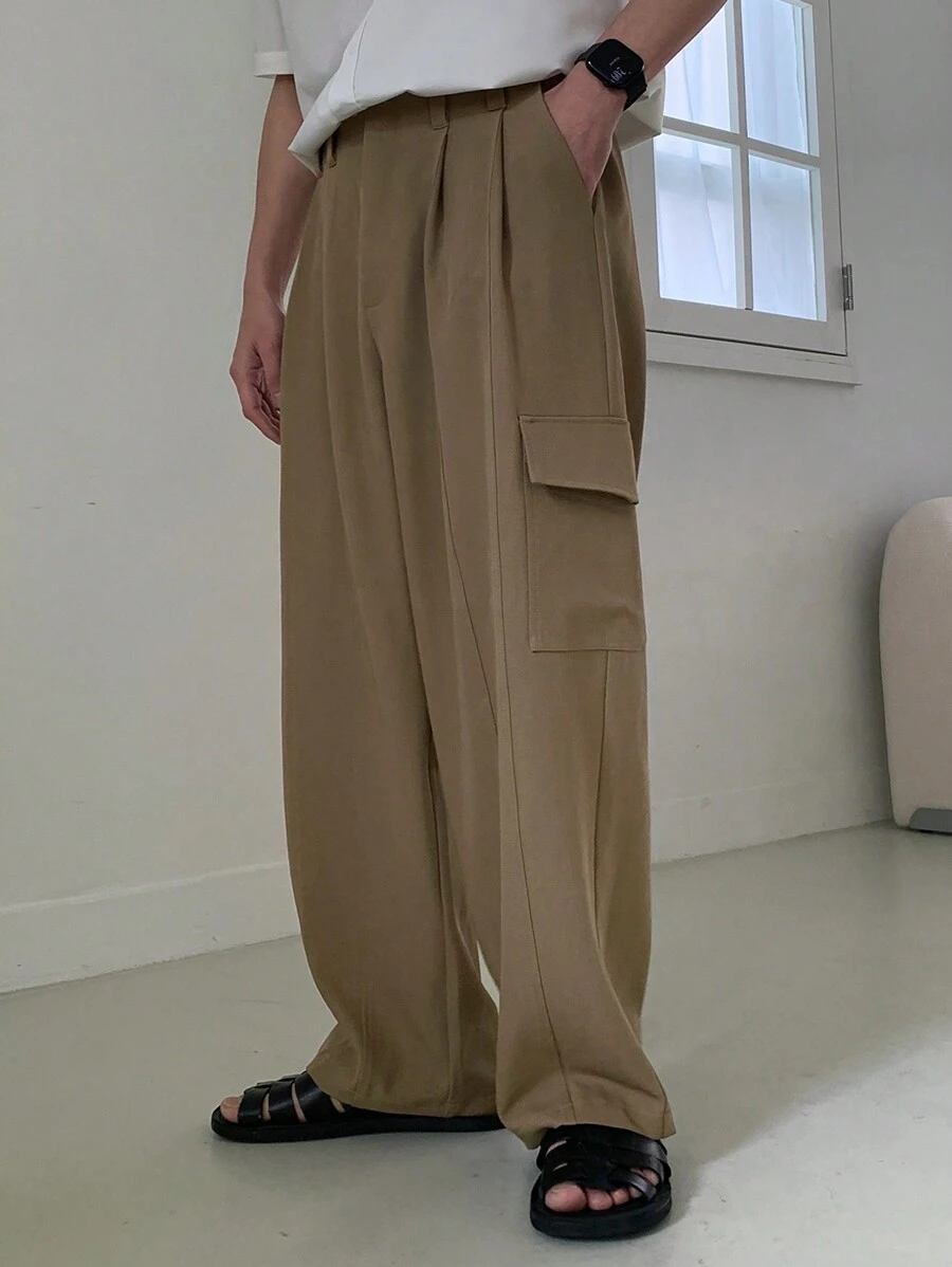 DAZY Plain-Colored Khaki Men's Suit Pants, Suitable For Commuting, Spring/Summer