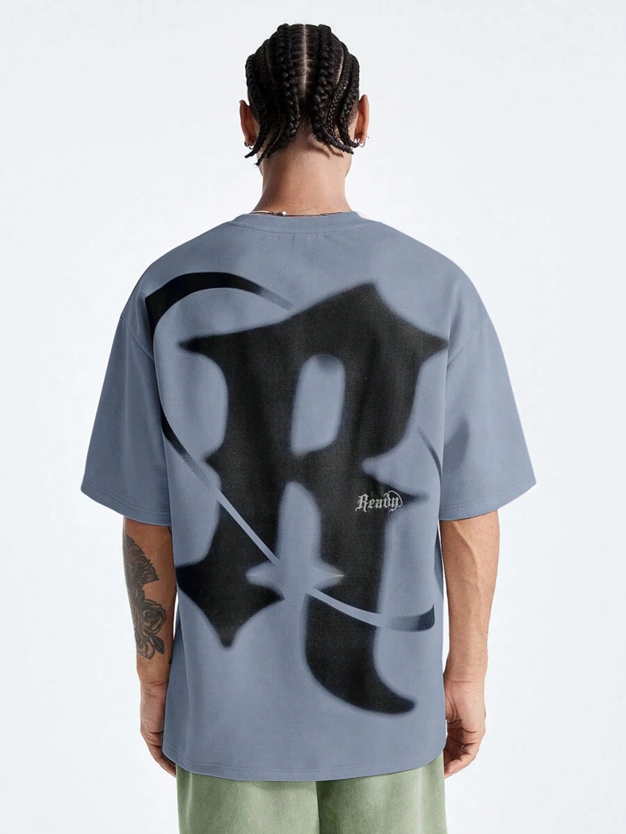 Manfinity VCAY Camiseta con estampado en inglés para hombre, adecuada para el verano