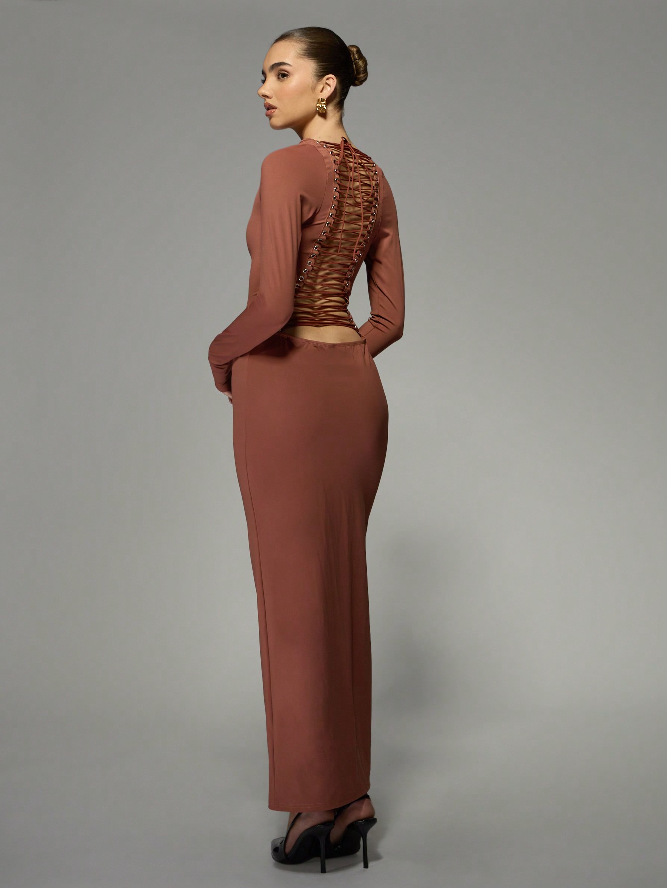 ワンピース Missguided dress MISSGUIDED One Shoulder Cutout Gold Ring Side Ruching