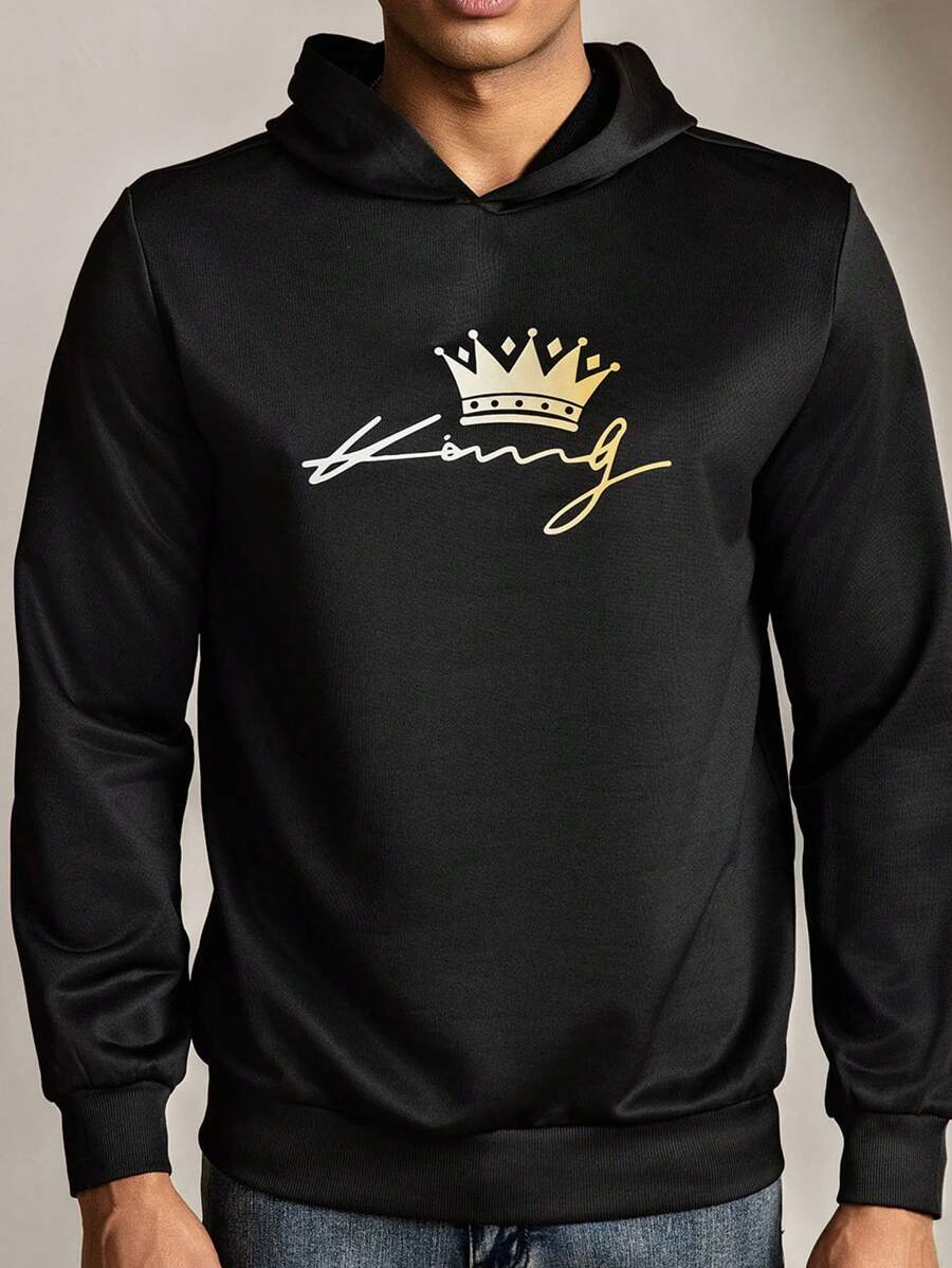 Manfinity VCAY Sweat-shirt à capuche décontracté et ample à manches longues tricoté pour hommes, mode et jeune pour un port quotidien