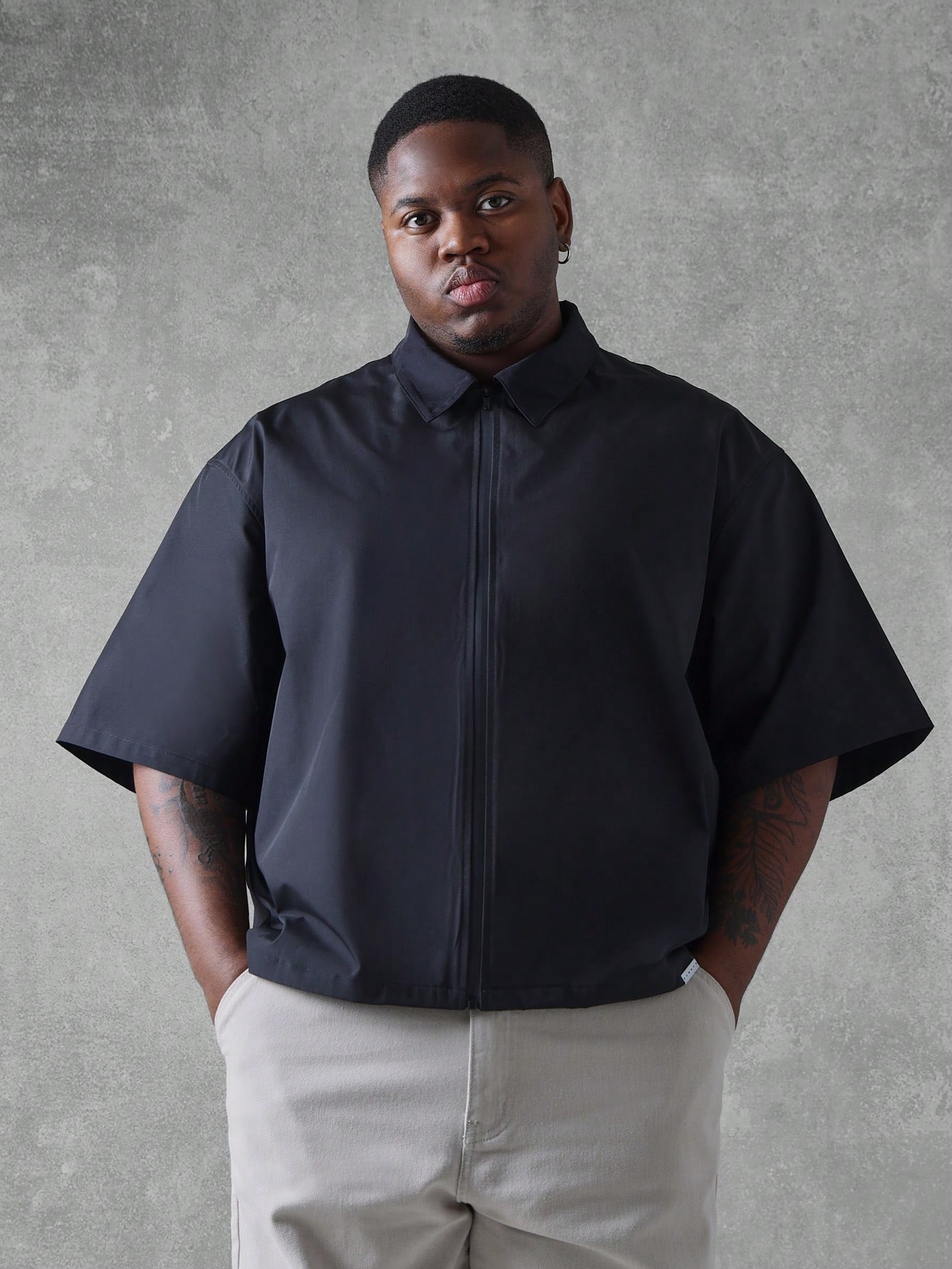 【CPGN STUDIO】Heavy Overfit Off Short Sleeve Oversized Statement Shirt Boxy Fit｜Sumwon