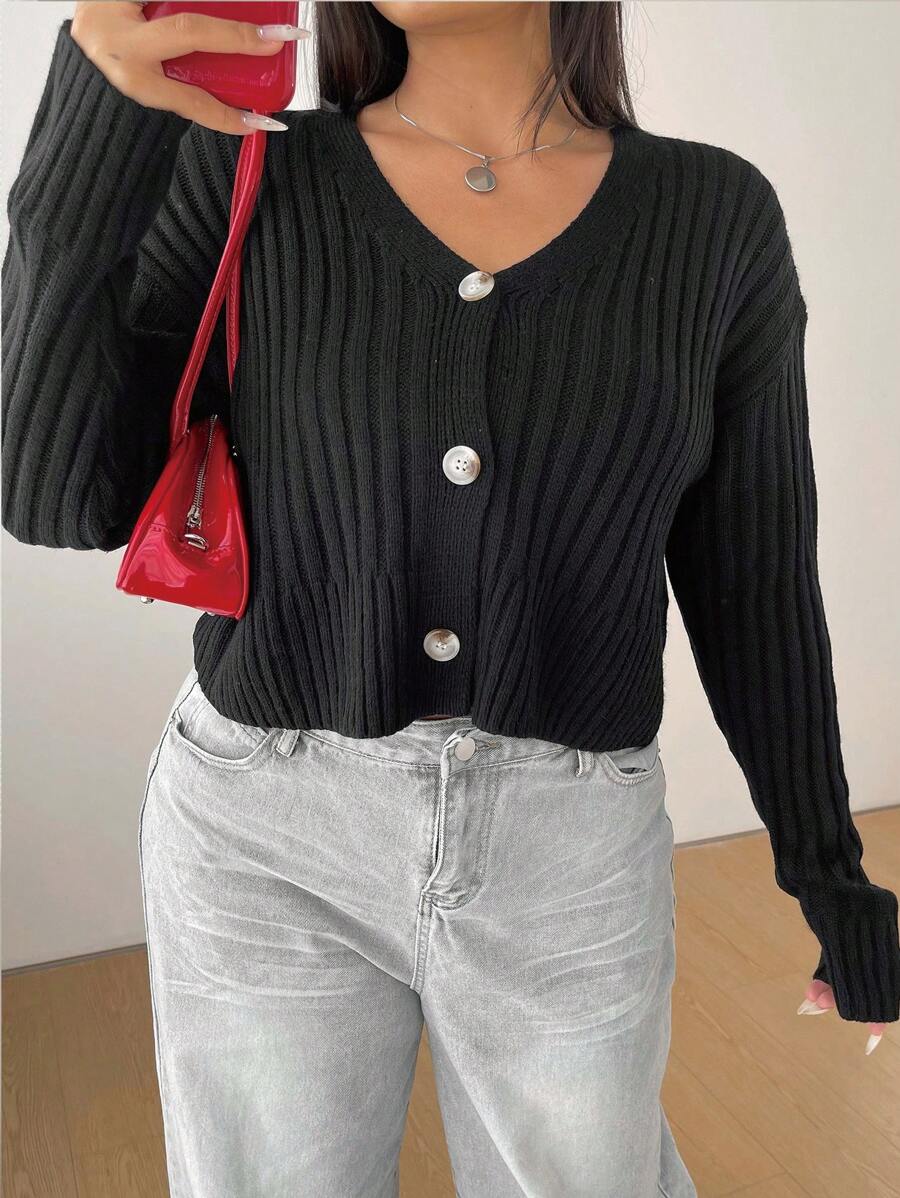 POPSWAY Cardigan en tricot de mode simple et décontracté pour femme, à porter au quotidien