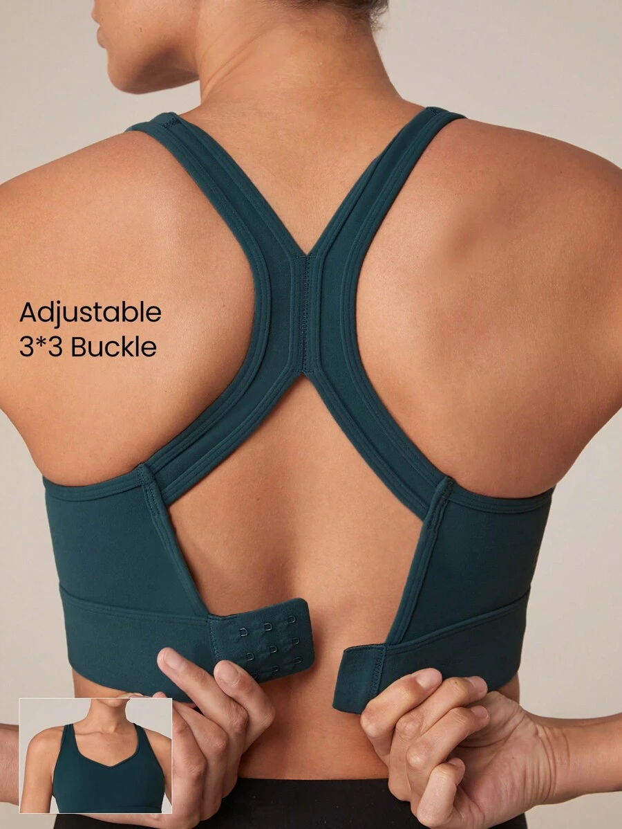 GLOWMODE FeatherFit™-Sculpt V-Ausschnitt Racerback Sport-BH Top mit mittlerer Stützung zum Trainieren