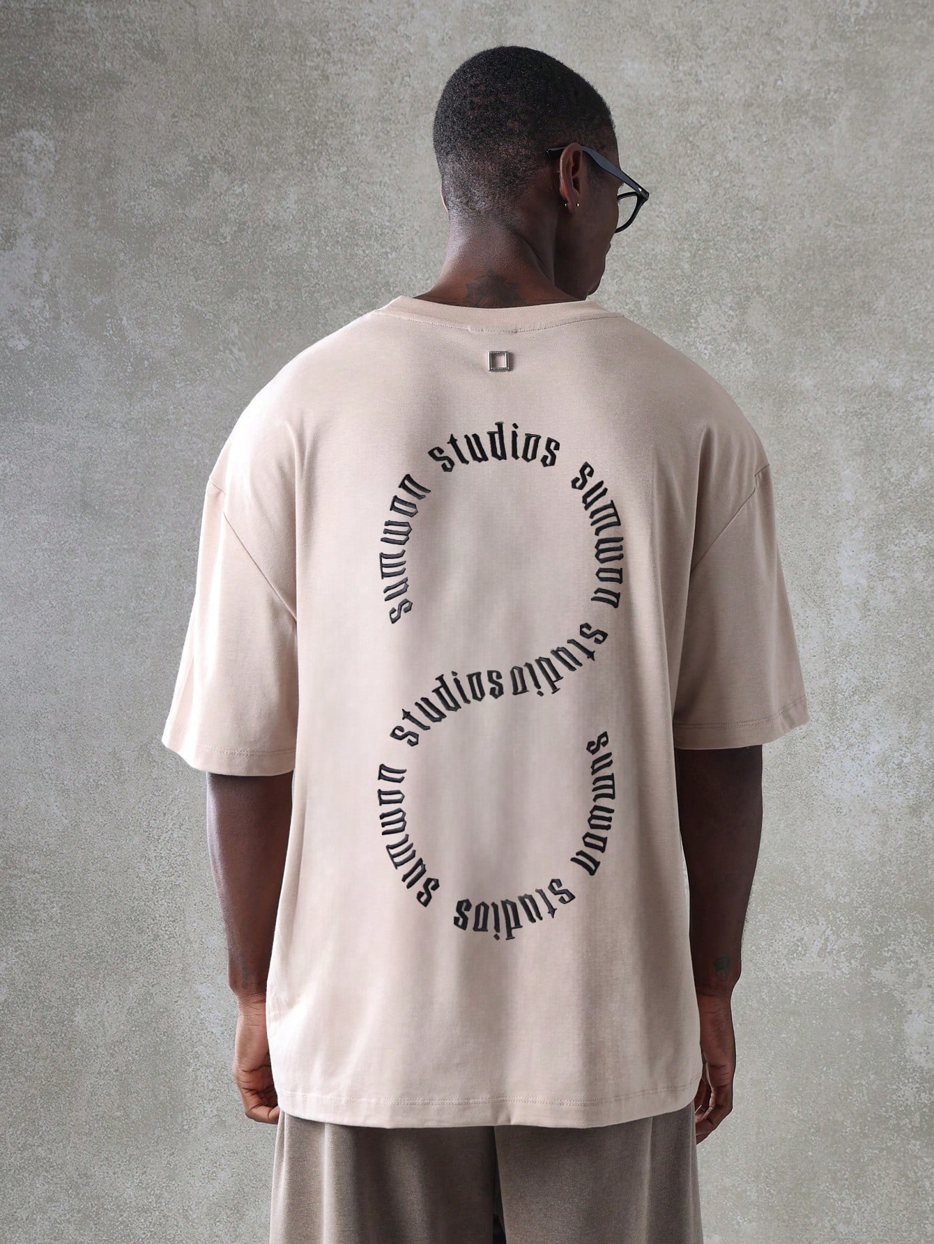 Oversized Fit Short Sleeve Tee With Embroidery & Graphic