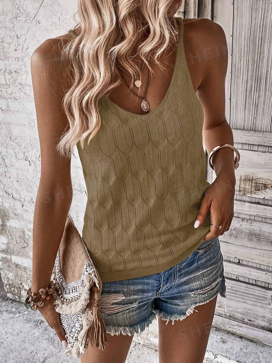 EMERY ROSE Suéter de punto de moda sencilla y casual para uso diario