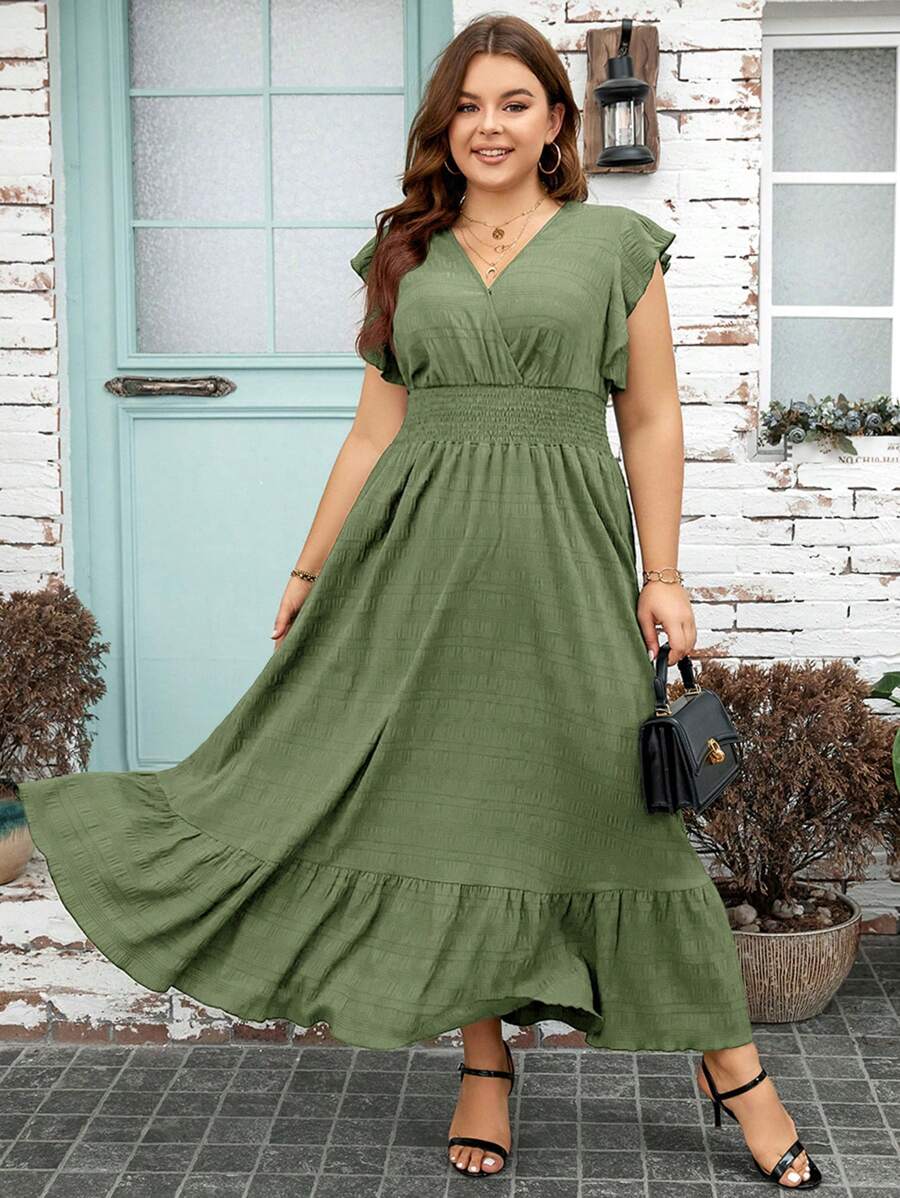 SHEIN Clasi Plus Size Prosta, swobodna, codzienna sukienka