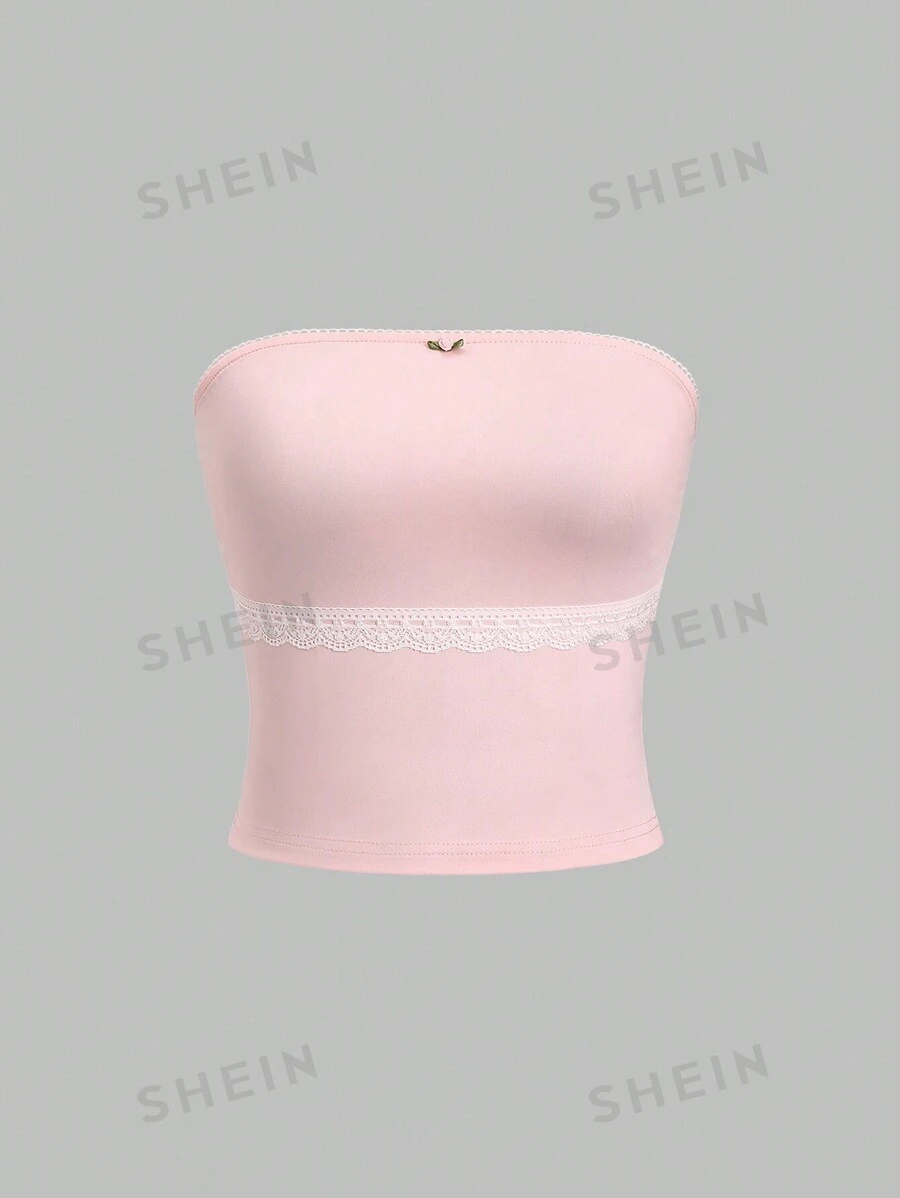 Sweetra Top de camiseta versátil con volantes sexy, cómodo para llevar por capas o por sí solo