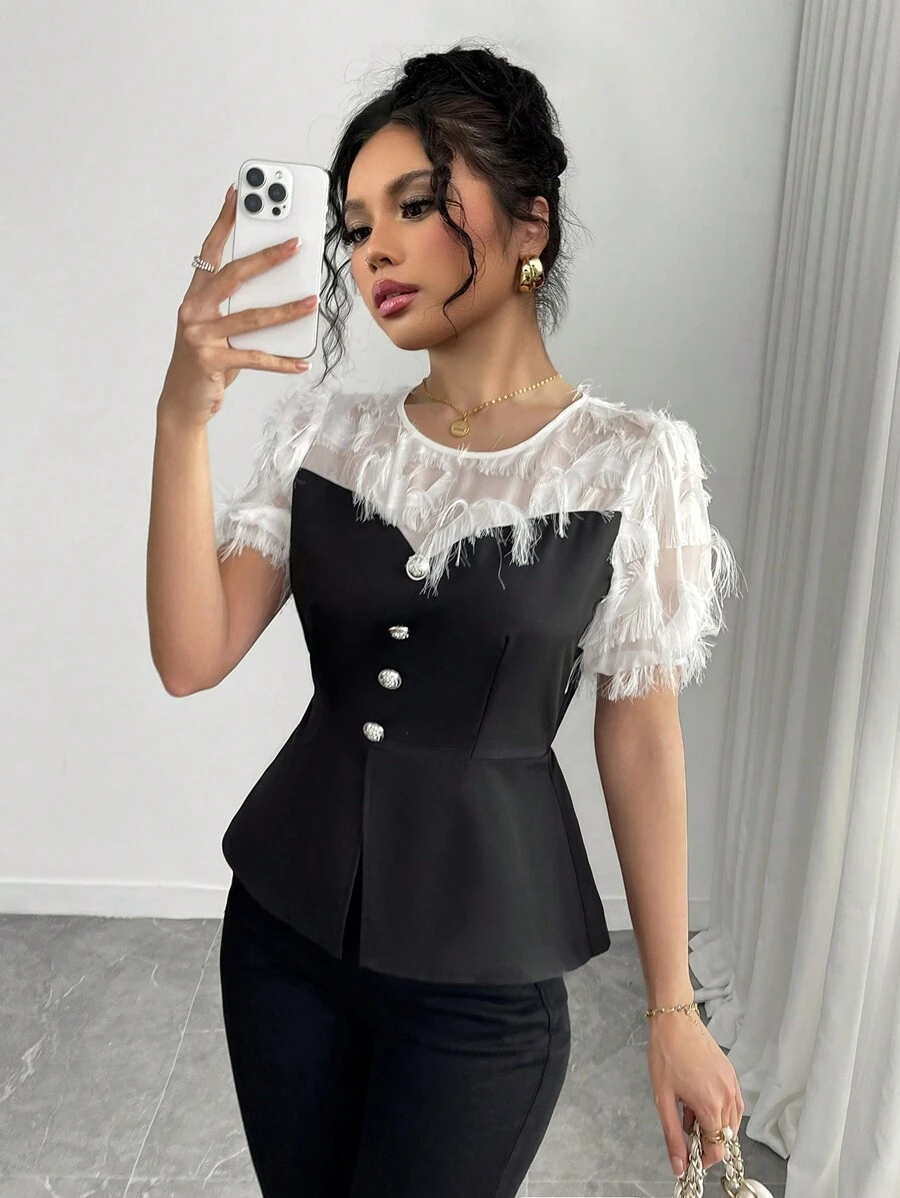 Chiquease Women's Casual Simple Fashion Blouse, Everyday Wear