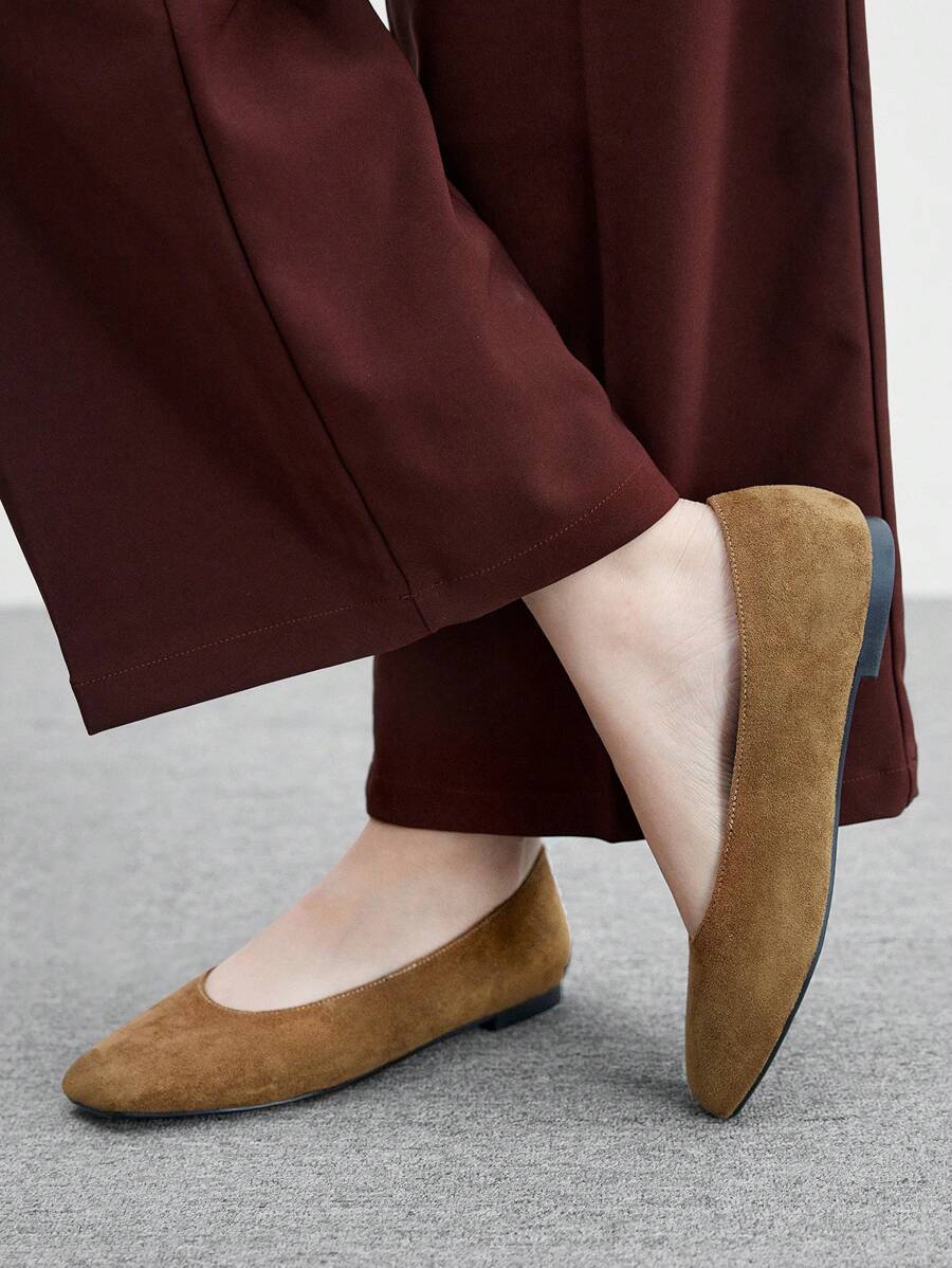 CUCCOO BIZCHIC Vintage Casual Comfortable Ankle Strap Mary Jane Flats With Square Toe, Red Oil Wax Leather Texture Spring Shoes Spring Break Easter