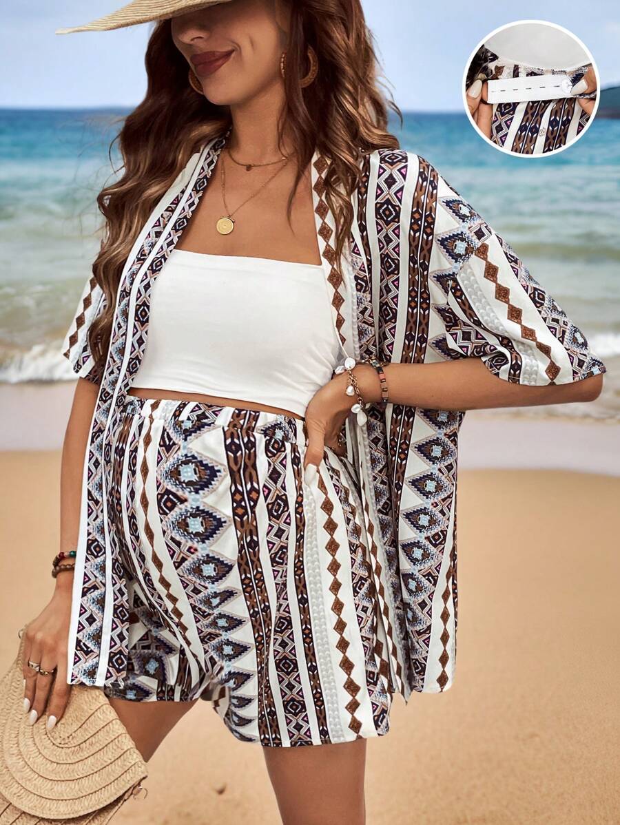 SHEIN 2 stuks zwangerschapskleding, casual en alledaagse kleding