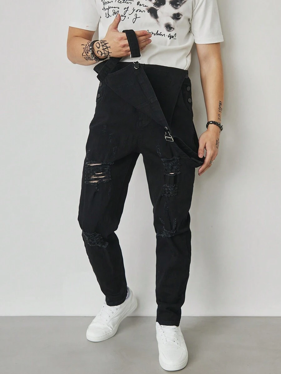 Manfinity Homme Men's Casual Denim Jeans, Simple And Fashionable For Everyday Wear