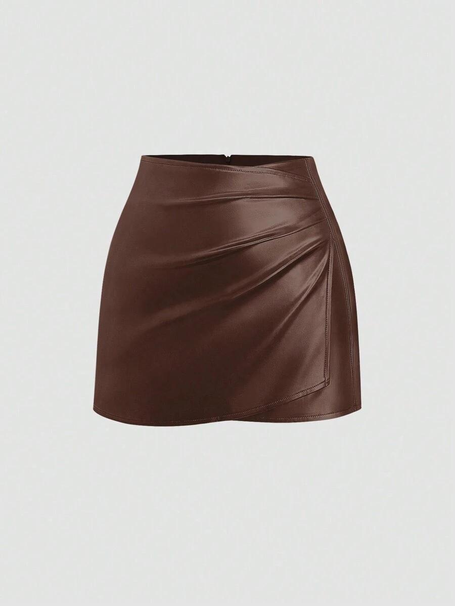 Sweetra Women's American Vintage Sexy Bodycon Solid Color Mini Skirt, Versatile For All Seasons