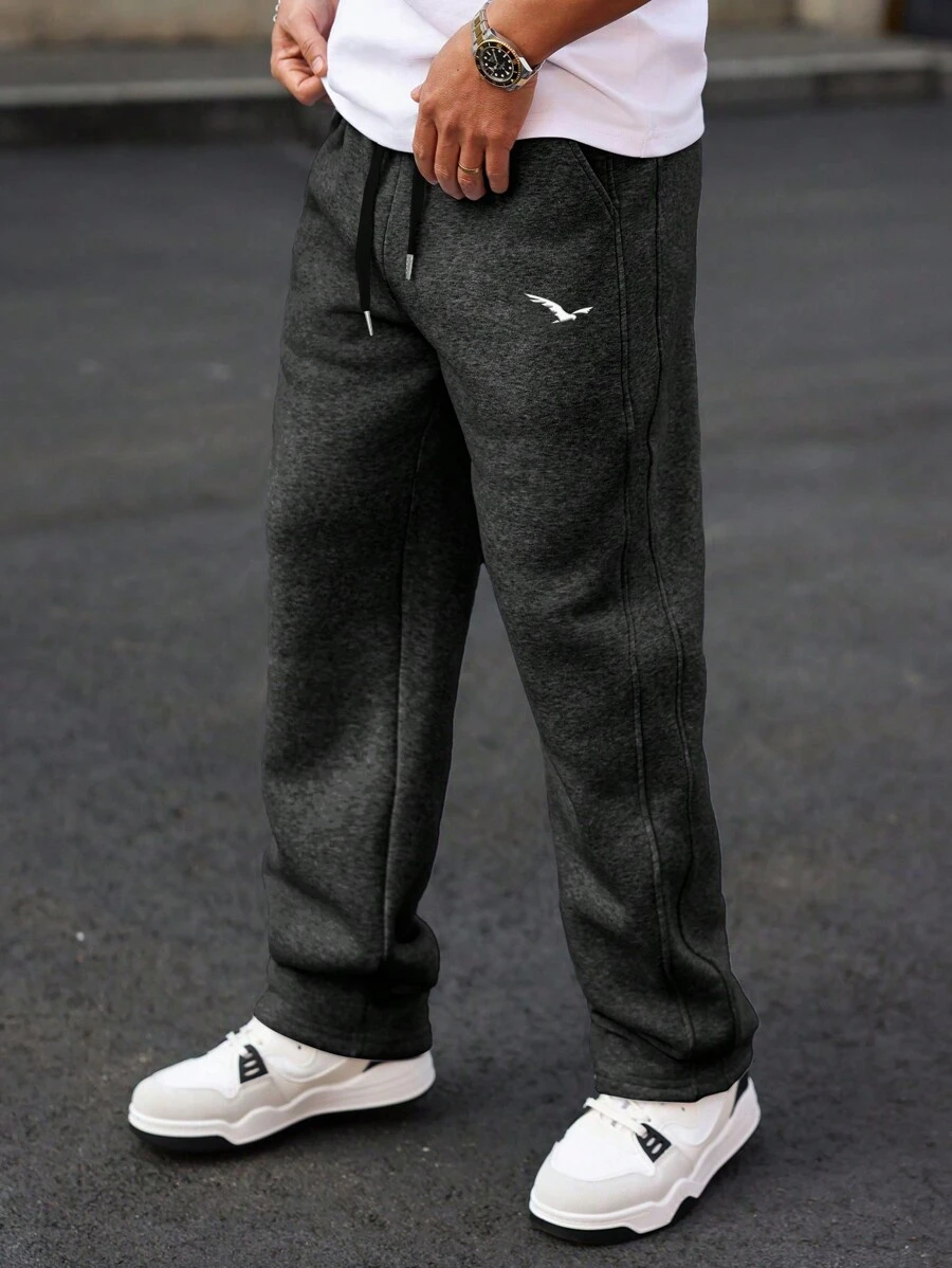Manfinity CasualCool Heren Eagle Print Trekkoord Taille Zak Casual Sweatpants