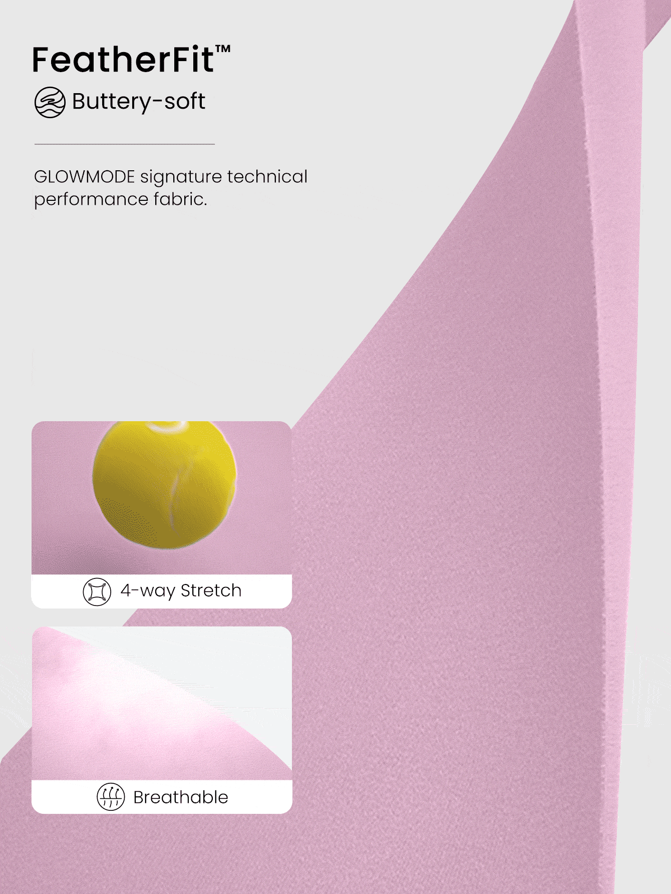 GLOWMODE FeatherFit™ Crossover Strap Sports BH Gym Fall view 4