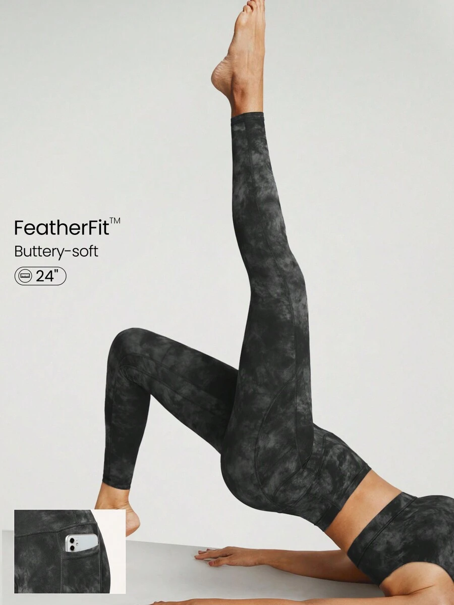 GLOWMODE 24" FeatherFit™ High-Rise Side Pocket Leggings Gym