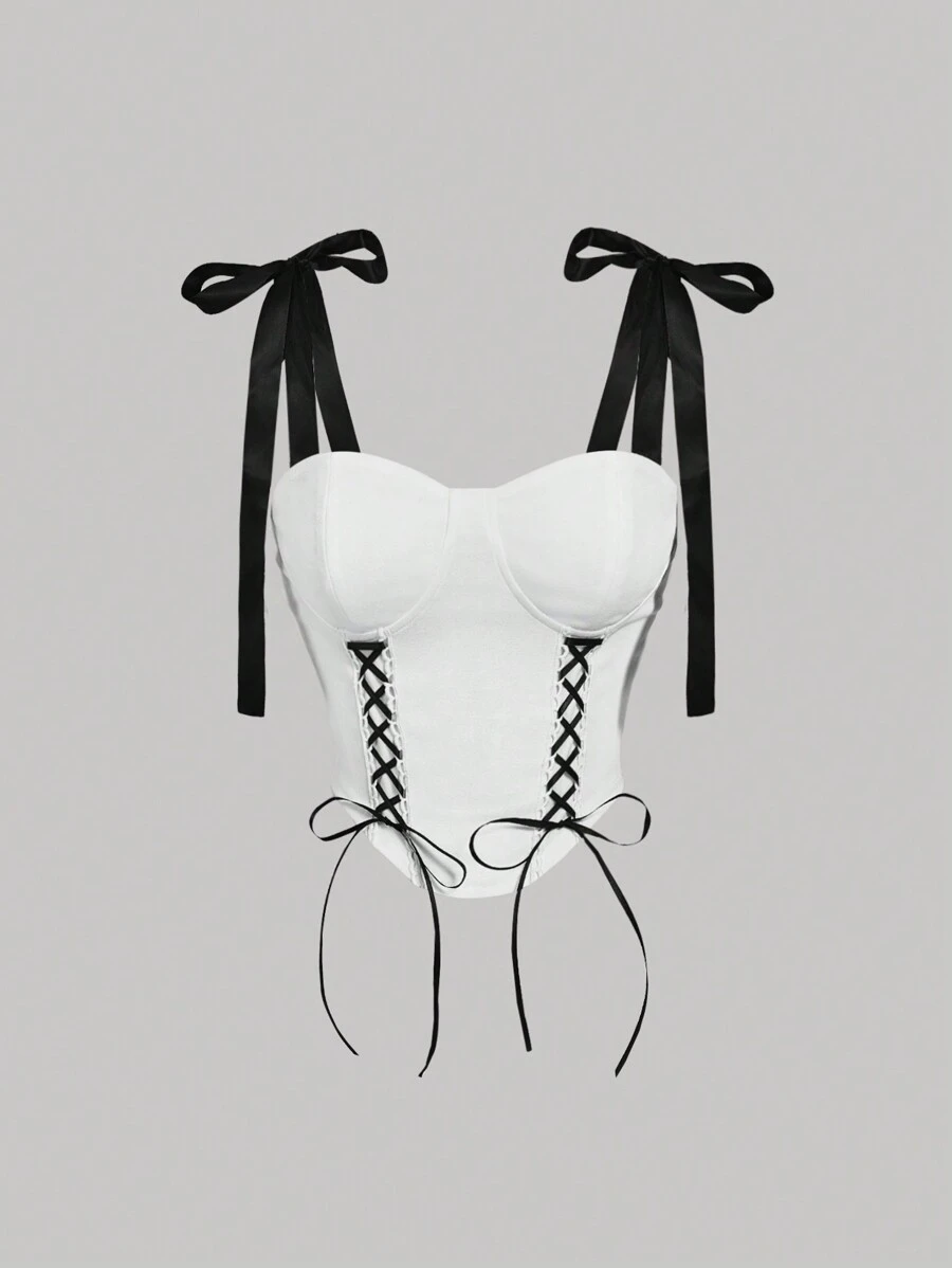 SHEIN MOD Camisole à bretelles croisées à la mode pour femme, été