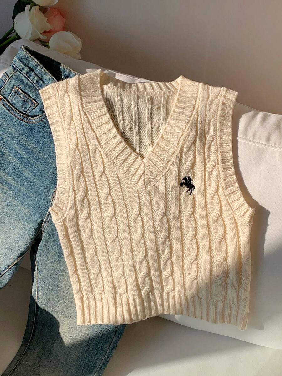 Comfortcana Chaleco de punto de unicolor para mujer, una prenda de vestir casual y minimalista para el uso diario