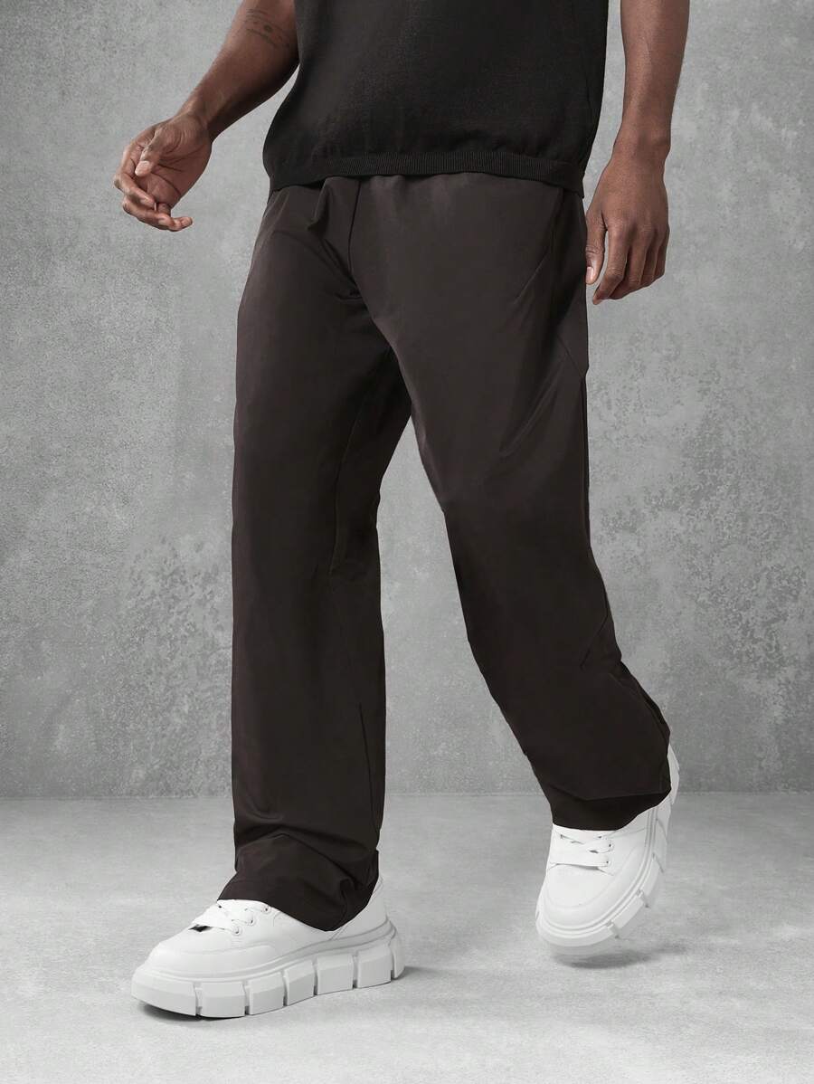 SUMWON Performance Baggy Pull-On Athletic Pants Men Travel Leisure Nylon Workout Casual Active Sport Training Breathable Gym Pants Comfortable Daily Wear