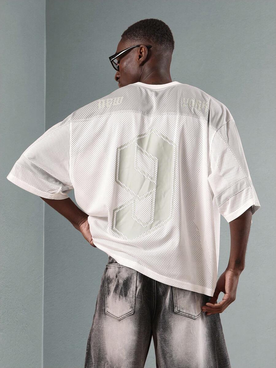 SUMWON Professional Athletic Football Jersey Mesh Oversized Training Top Team Sport Practice Breathable Performance Workout Active Wear Stadium Game Day Top