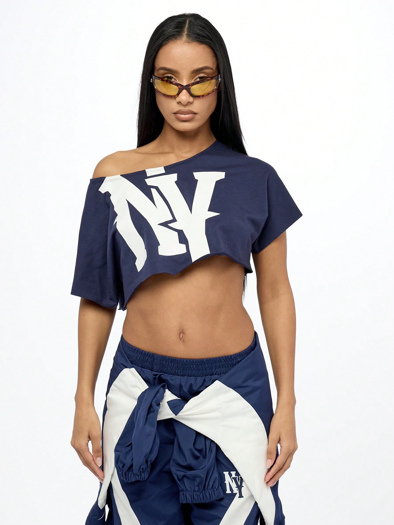 Tシャツ・カットソー WAIST STRING OFF-SHOULDER T Fitted Off-The-Shoulder T-Shirt | Old Navy