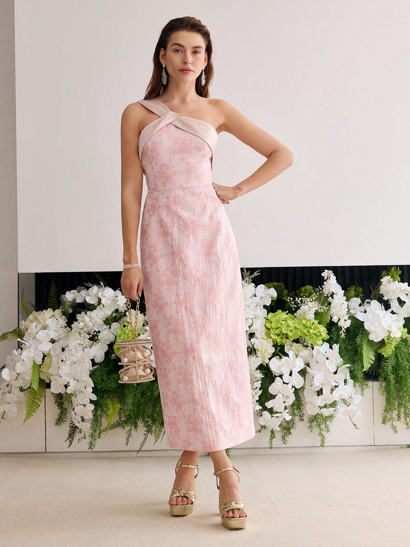 ワンピース ROSYLUCE BIRTHDAY FLOWER JACQUARD DRESS Birthday flower jacquard dress - YELLOW – Rosy luce