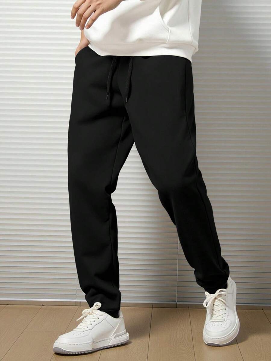 Manfinity Hypemode Heren Casual Effen Kleur Trekkoord Taille Joggingbroek